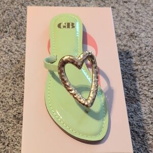 GB Summer-Luv Heart Ornament Thong Sandal